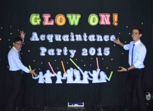 John C. Annang and Carl Woodhead add some SSG star quality to the Acquaintance Party backdrop.